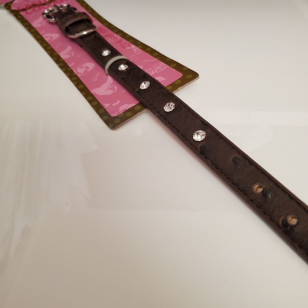 Dog Collar Imitation Ostrich Diamond Studded Colla
